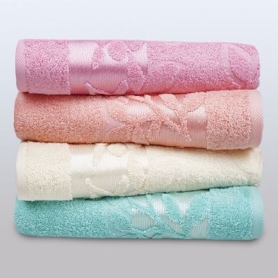 Полотенце махровое "Камелия" (Кремовый)